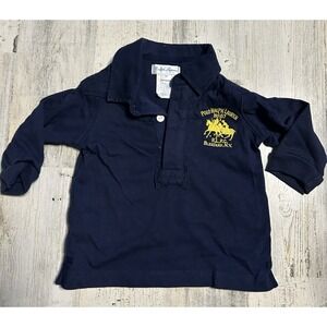 RALPH LAUREN M 6 M Navy long sleeve polo shirt baby boy